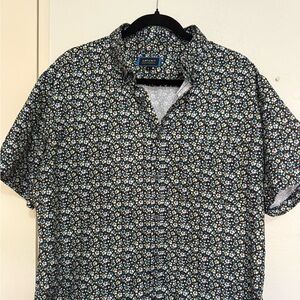 CATCHIT Black Floral Button Down Shirt